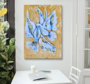 ציור מקורי: ציור זוגי שכותרתו 