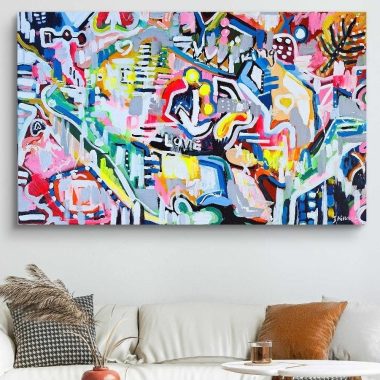 ציור מקורי: הבד il_fullxfull.6212997915_9ciw.jpg, שעליו מופיעה המילה 