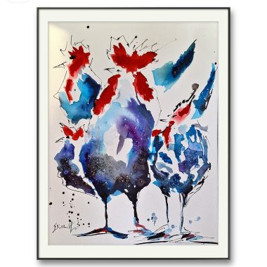 ציור מקורי: יצירת אמנות ממוסגרת לקיר בשם 