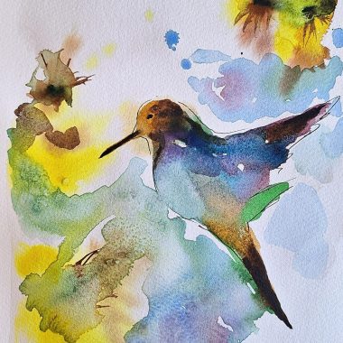 ציור מקורי: הציור בצבעי מים בעבודת יד 