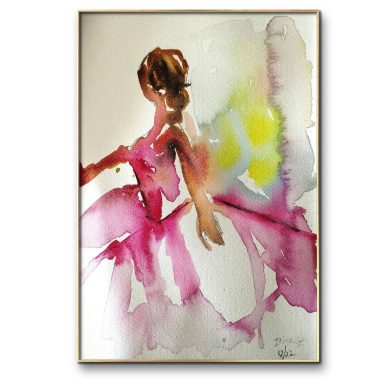 ציור מקורי: יצירת אמנות בצבעי מים בעבודת יד, 