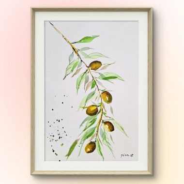 ציור מקורי: יצירת אמנות בצבעי מים בשם 