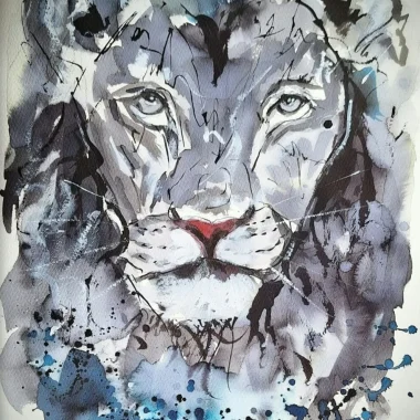 ציור מקורי: האריה המבעיר ב