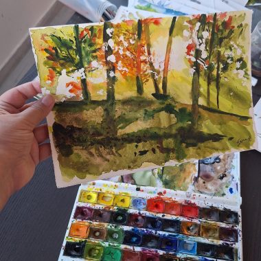 ציור מקורי: יד מציגה את 