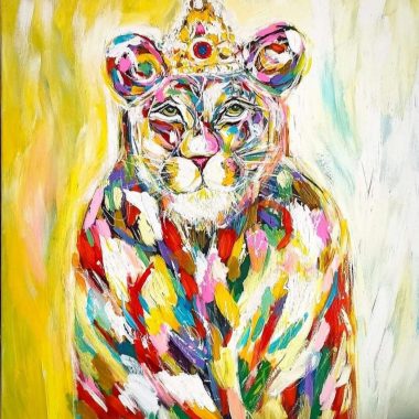 ציור מקורי: ציור אקריליק מלא חיים, 