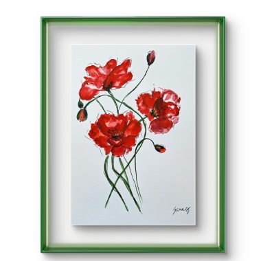 ציור מקורי: ציור מים מופשט ממוסגר בשם 