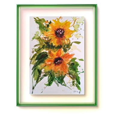 ציור מקורי: ציור בוטני צבעוני ומלא חיים בשם 