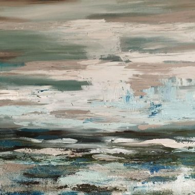 ציור מקורי: הבד המופשט il_fullxfull.7127022993_cshk.jpg כולל משיחות מכחול מרקמיות בגווני כחול, אפור ולבן מעומעמים, המזכירים שמיים שלוים ומים רגועים — יצירת אמנות מודרנית אידיאלית להוספת שלווה לכל חדר. מוסיף צבע וייחודיות לכל חלל.