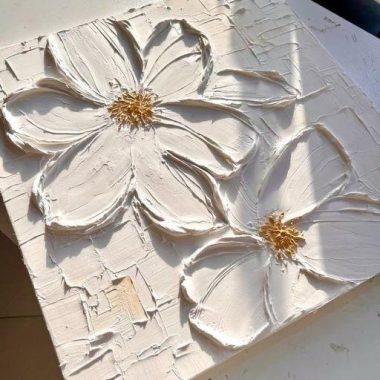 ציור תבליט פרחים